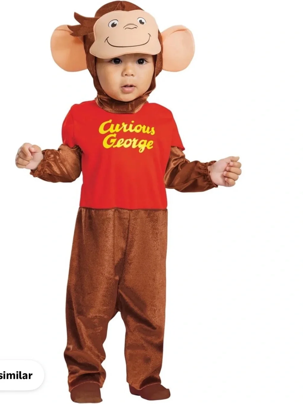 Curious George Toddler Halloween Costume Size 3T EUC